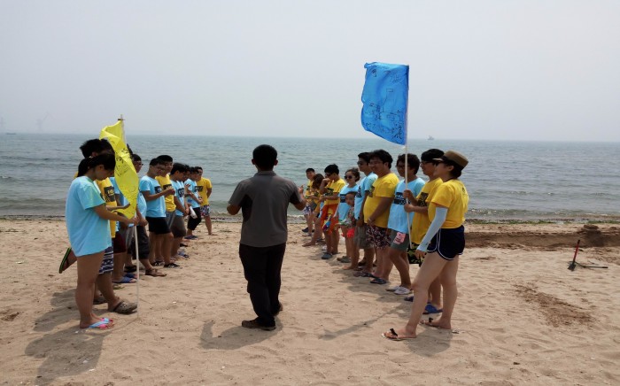 东戴河拓展训练，东戴河拓展培训，东戴河团建二日游，东戴河海边沙滩拓展团建活动