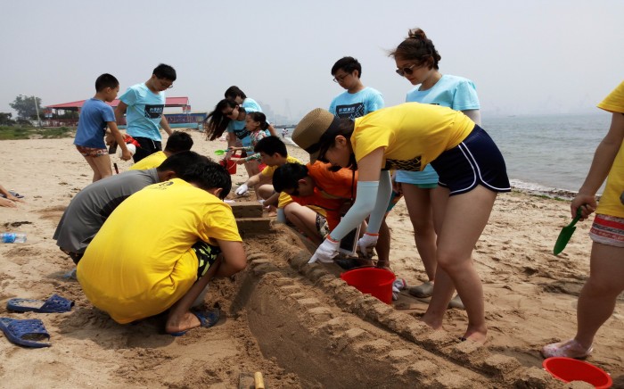 东戴河拓展训练，东戴河拓展培训，东戴河团建二日游，东戴河海边沙滩拓展团建活动